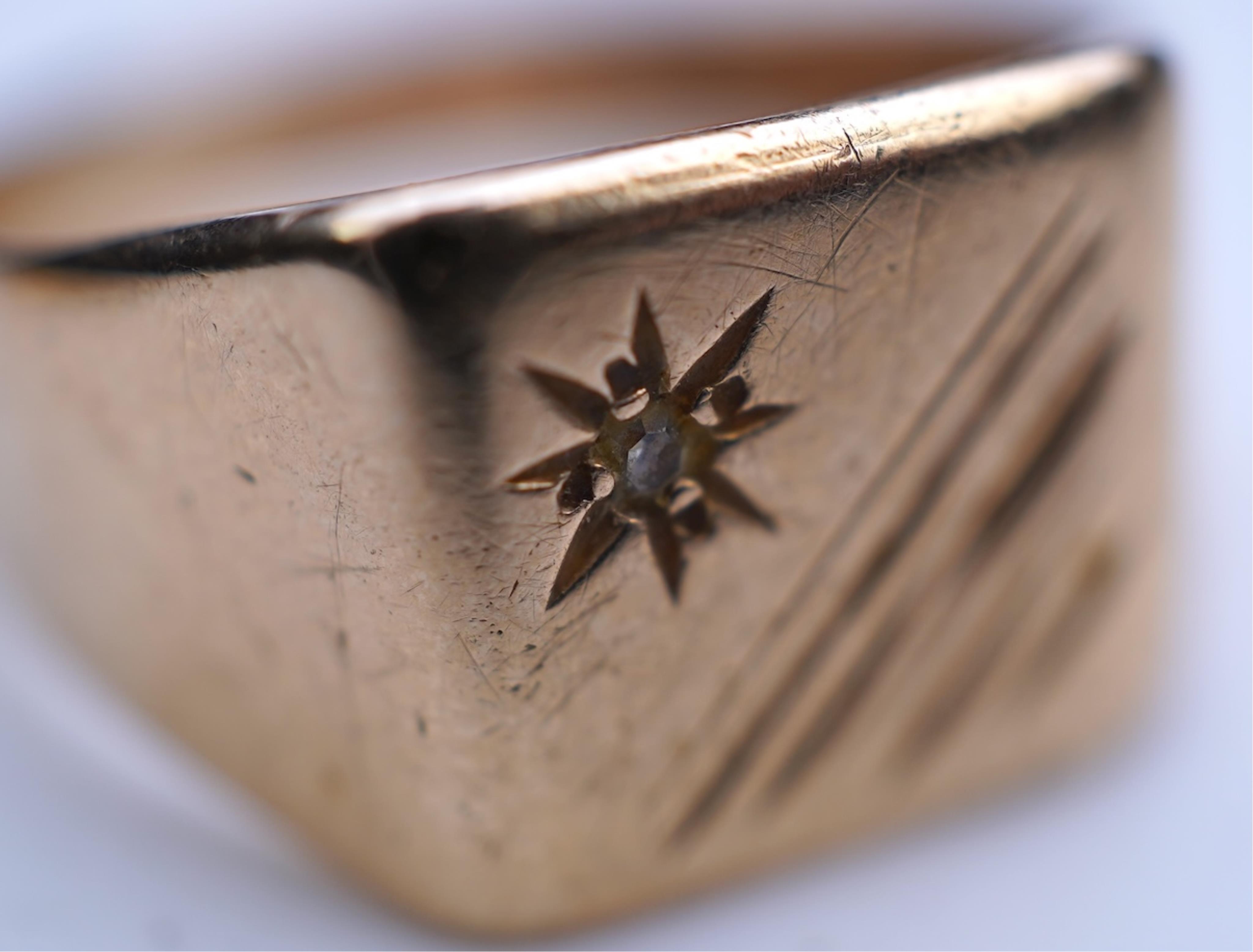 Two gold and diamond rings